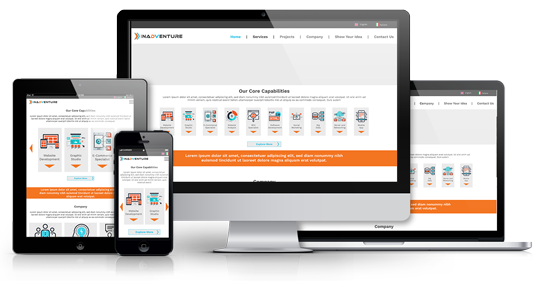 Inadventure branding and responsive website design showcase