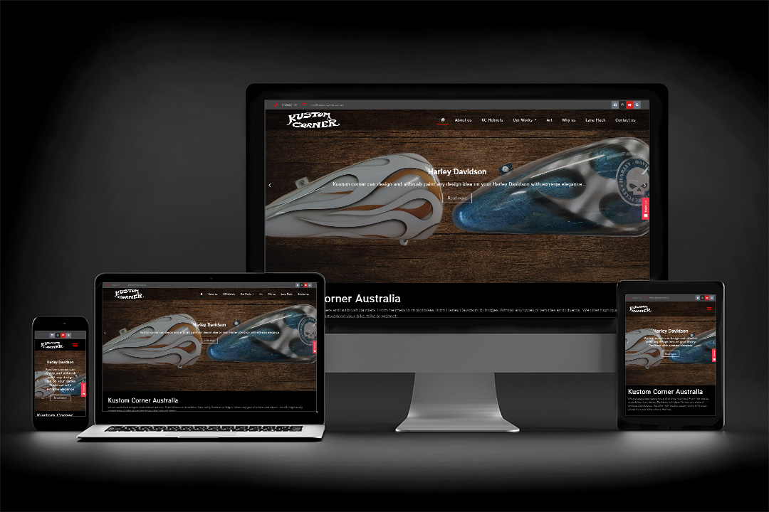 Kustom Corner Australia website showcase