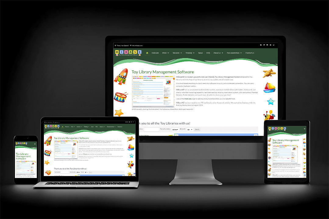 MiBaseNZ website responsive showcase