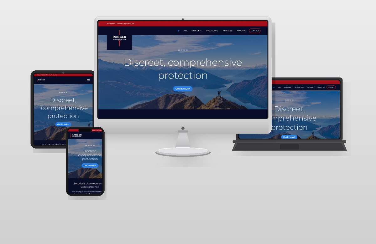 Ranger Protection website responsive showcase