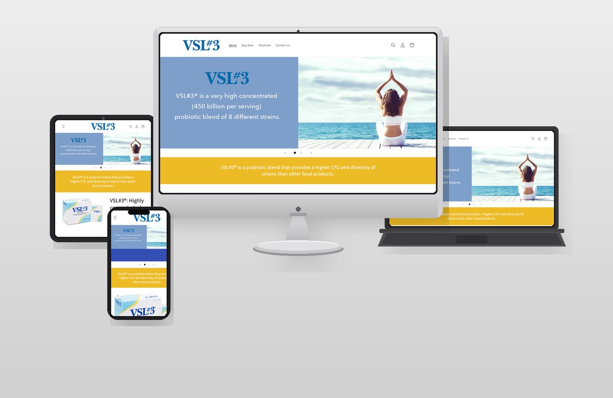 VSL#3 website responsive showcase on desktop, laptop, tablet and phone